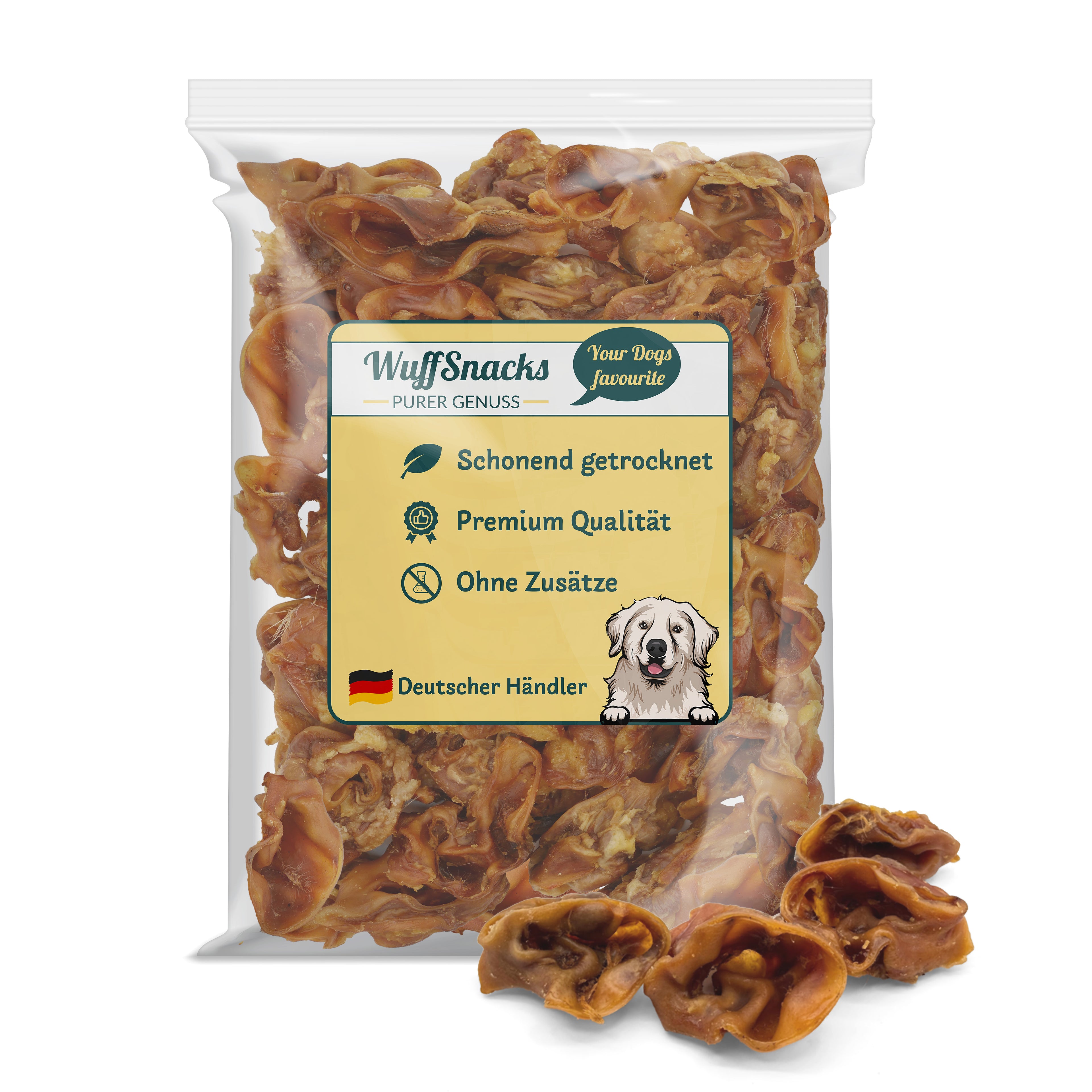 Schweineohrmuscheln Hund Kausnack knusprig