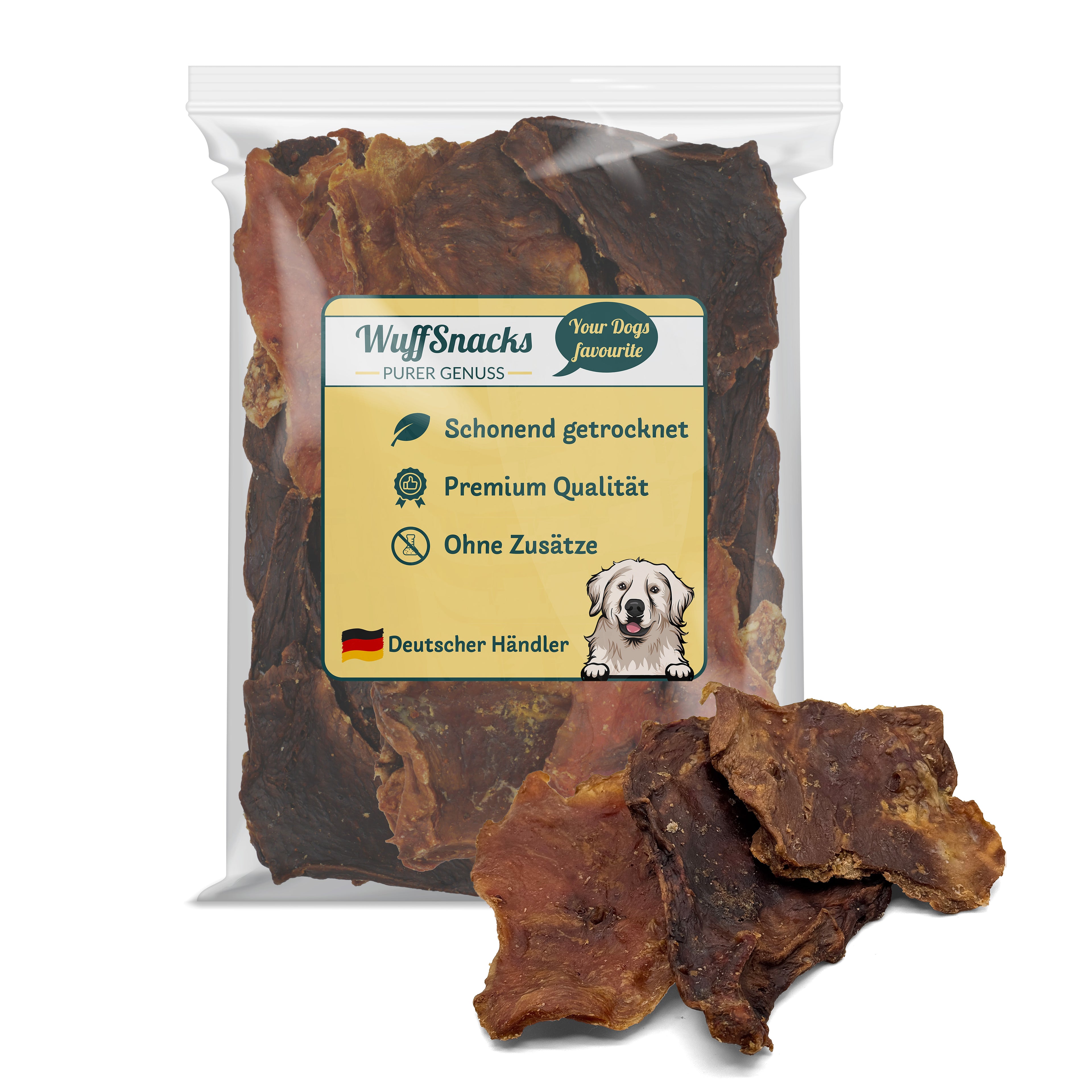 Rinderdörrfleisch Hund Protein Snack natürlich