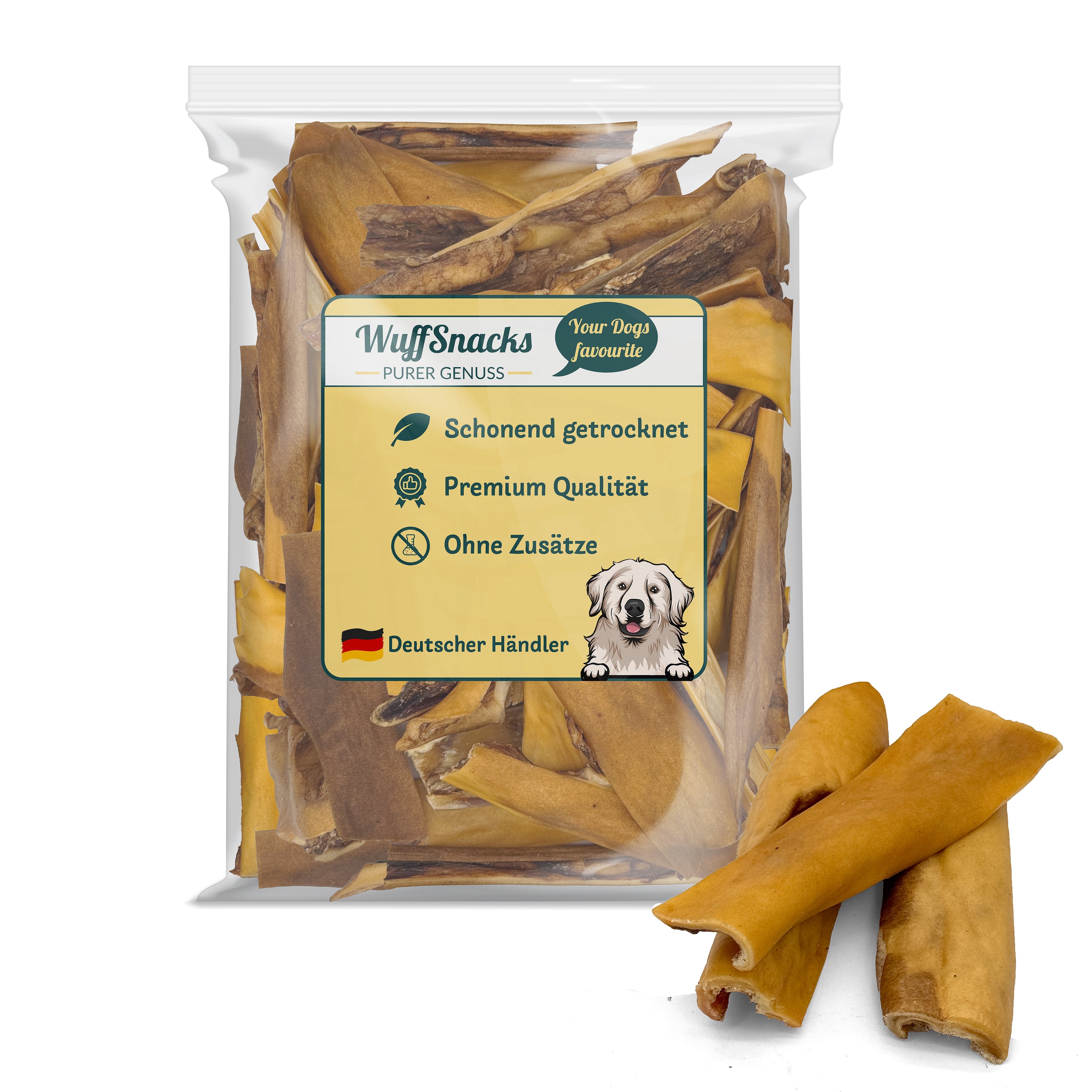 Rinderkopfhaut Hund extra hart Kausnack