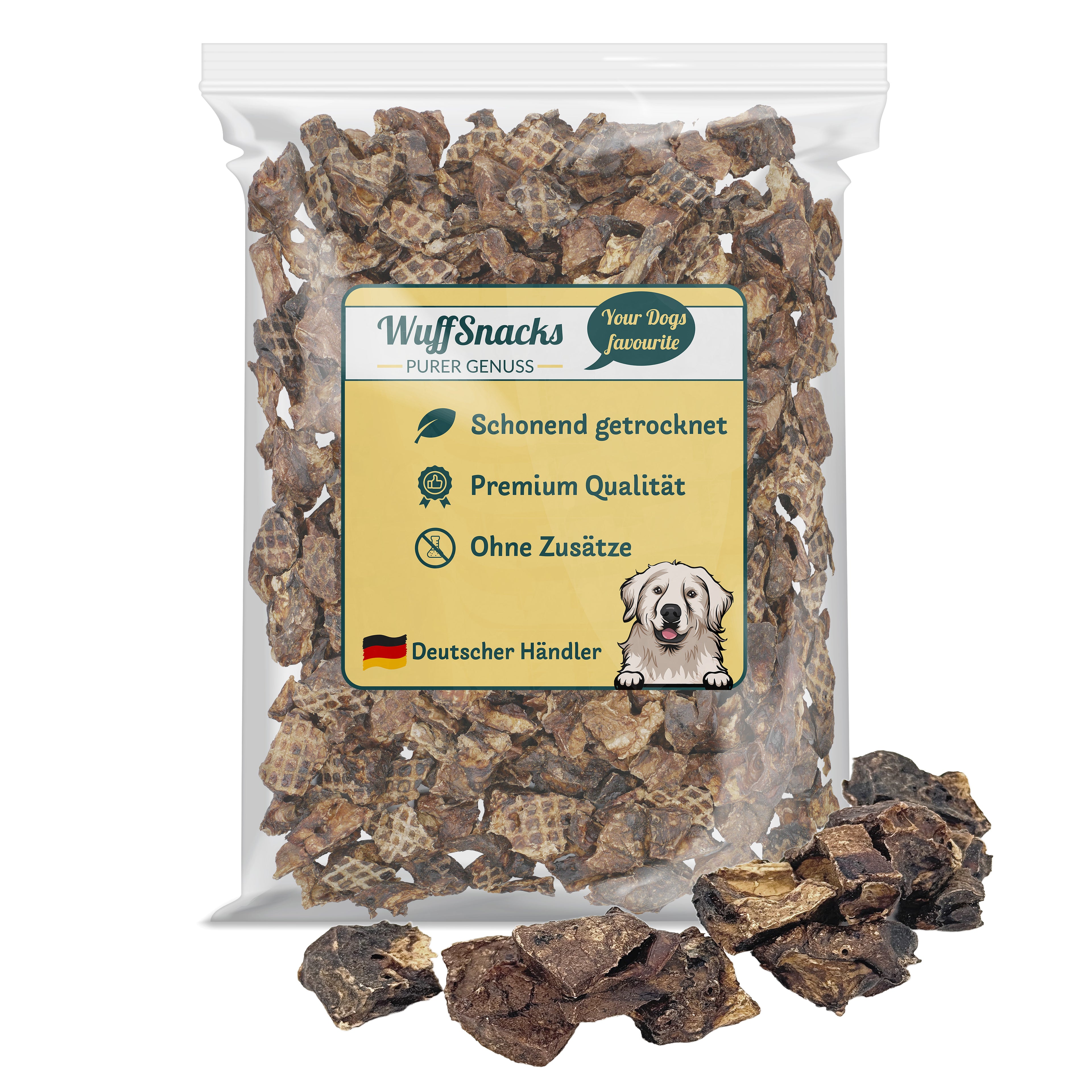 Rinderlunge Würfel Hund Trainingssnack leicht